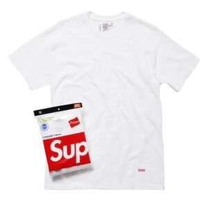 Supreme White Boxer Briefs with Red Waistband